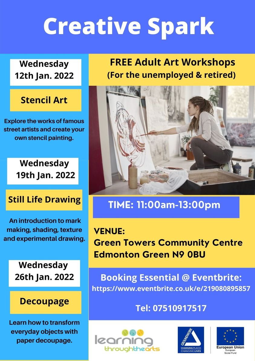 Creative Spark- Adult Art Workshops – Learning Through The Arts